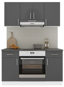 Set haaus V5, Antracit/Alb, Blat Thermo 28 mm, L 140 cm