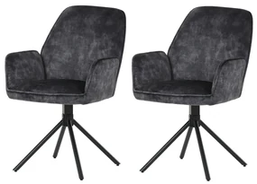 Set de scaune de sufragerie HC-511 BK4, 2 buc.