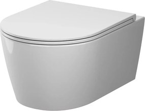 Set vas WC suspendat AM.PM Func Rimless AquaSpin cu capac softclose alb lucios