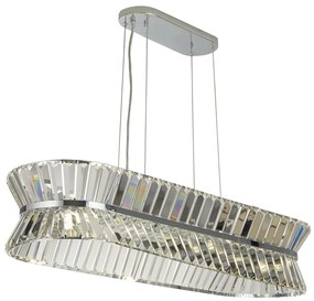 Lustra eleganta cu cristal ideala pentru sufragerie sau bucatarie Uptown 10Lt Oval