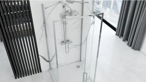 Cabina dus REA Rapid Swing 120x100 cm crom