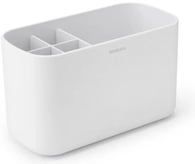 Organizator pentru periute de dinti Brabantia ReNew 1003494, Rezistent la coroziune, Separator intern, Baza antiderapanta, Alb