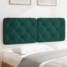 374723 vidaXL Pernă tăblie de pat, verde, 120 cm, catifea