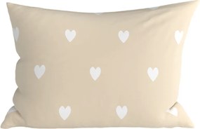 Fata de perna din polibumbac HEARTILO POLY 50x70 cm, bej