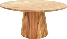 Masuta Cafea Rotunda Tillo, Lemn De Acacia, Finisaj Natur, Diametru 80 Cm