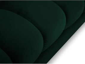 Colțar din catifea cu extensie pe partea stângă Cosmopolitan Design Bali, verde închis