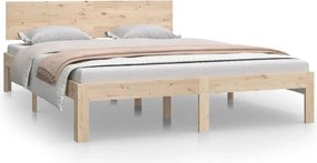 vidaXL Cadru de pat, 140x200 cm, lemn masiv de pin