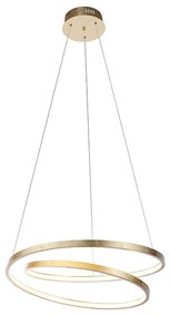 Lampă pendant de design aurie 55 cm cu LED reglabil - Rowan