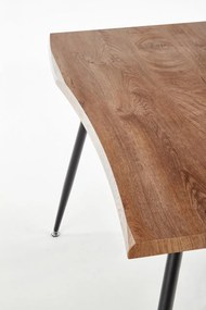 Masa Larson stejar natur/negru - L120xl80xh77 cm