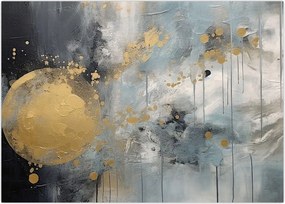 Tablou - Abstracție cu minge de aur (70x50 cm)