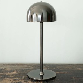 Veioză gri închis LED cu control prin telecomandă cu abajur din metal (înălțime 30 cm) Tim – Sirius