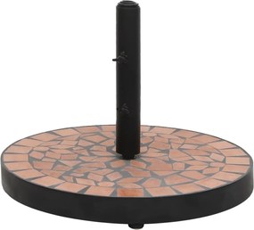 vidaXL Suport umbrelă de soare, cărămiziu, rotund, 12 kg