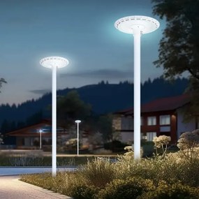 Brilagi - Tijă metalică albă pentru stâlp iluminat exterior URBAN 3 m