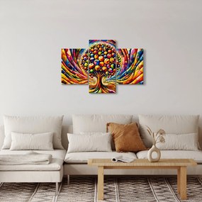 Tablou – Arbore colorat cu mere (90x60 cm)