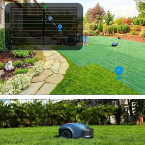 Robot de tuns gazon/iarba HOOKII Neomow S, Pentru până la 1000 m², 60 dB, Wi-Fi, 4G, Bluetooth, Autonomie pana la 120 min, Albastru