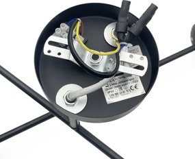 Brilagi - Lustru aplicat MALIVA 4xE14/15W/230V negru/fumuriu