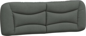 vidaXL Pernă pentru tăblie de pat, Hvar, gri închis, 140 cm, material textil