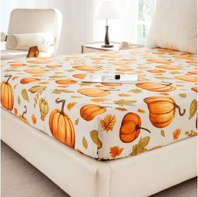 Cearsaf din microfibra AUTUMN PUMPKINS colorat 180x200 cm