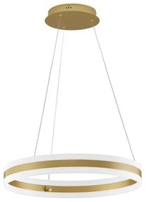 Lustra LED suspendata, dimabila, design modern Agos auriu 60cm