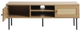 Comodă TV în culoare naturală cu aspect de lemn de stejar 120x43 cm Pensacola – Unique Furniture