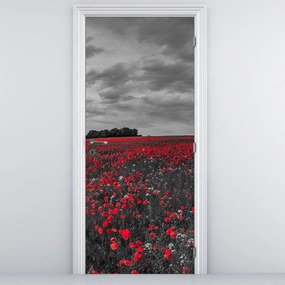 Fototapet pentru ușă - Maci (95x205cm)