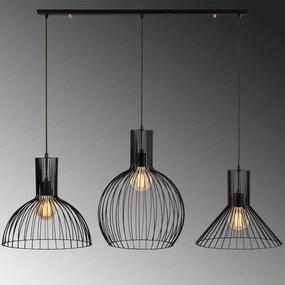 Lustră neagră cu abajur din metal Fellini – Opviq lights