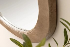 Oglinda de perete ovala ORGANIC 105cm lemn de pin