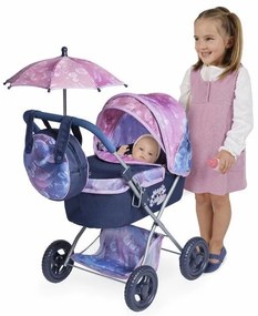 Rappa DeCuevas 85076 Cărucior pliabil pentrupăpuși cu umbrelă și geantă Magic Bubble 2024