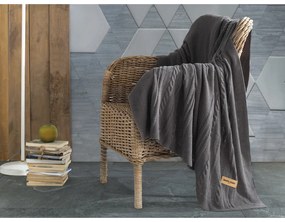 Patura tricot Sheryl 130x170 cm, antracit