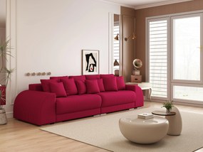 Canapea extensibilă dumonde cu 2 lăzi de depozitare si sezut confortabil din spuma high-density, Verona Zoom Red 310x100 cm