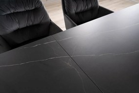Masa extensibila Salvadore Ceramic SAHARA NOIR negru/negru mat L160-240 cm