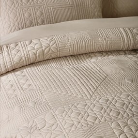 Lenjerie de pat bej pentru pat de o persoană 135x200 cm Folkstone Geo – Catherine Lansfield