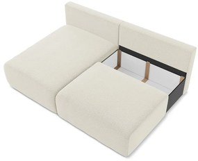 Colțar crem extensibil/cu spațiu de depozitare (cu colț pe partea stângă) Kalena – Makamii