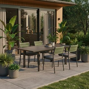 Scaune de grădină gri 4 buc. din plastic Alvin – Bizzotto