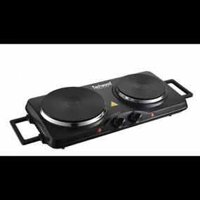 Plita electrica dubla Techwood TPE-2506, 2500W, Ø185 mm + Ø155 mm, termostat