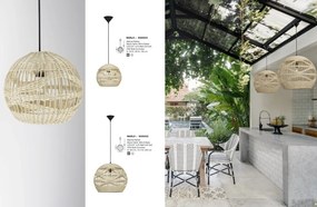 Lustra / Pendul modern design natural ratan MARLO D-30cm