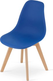 OFERTA Scaun albastru KITO cu picioare din fag Calitatea a II-a