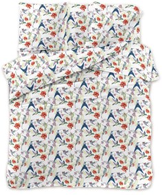 Lenjerie de pat din microfibra alba TROCHILA Dimensiune lenjerie de pat: 70 x 80 cm | 140 x 200 cm