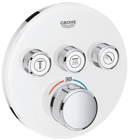 Baterie alba dus Grohe Grohtherm SmartControl termostatica cu 3 iesiri