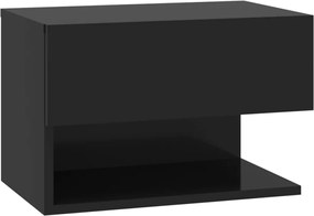 vidaXL Noptieră de perete, negru