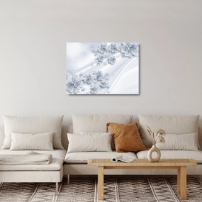 Tablou pe sticlă - Design flori (70x50 cm)