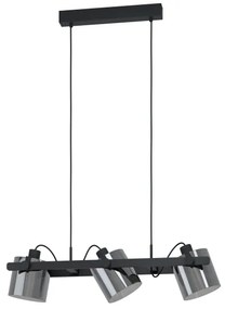 Lustră pe cablu Eglo 780478 CALERINO 3xE27/40W/230V negru