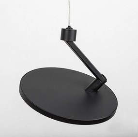 Lustra LED din metal negru reglabila Ovidia
