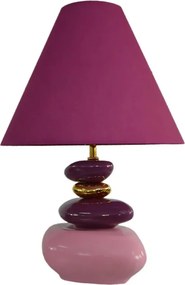 Lampa de masa decorativa STONES OF ECSTASY 60cm roz auriu