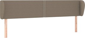 vidaXL Tăblie de pat cu aripioare gri taupe 183x23x78/88 cm textil