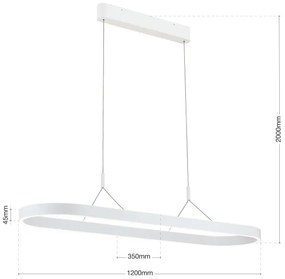 Orion - Lustră LED suspendată pe cablu CARRARA LED/80W/230V 2700/3000/4000K albă