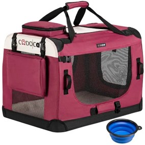 Deuba Geanta portabila pentru caini M 60x42x42cm - rosu