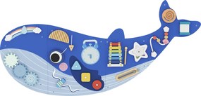 AIYAPLAY Panou Montessori de Perete pentru Copii de peste 2 Ani, Albastru | Aosom Romania
