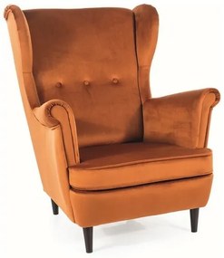Fotoliu Lord velvet cinnamon/wenge Blu4215