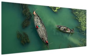 Tablou - Pescarii de pe râu (120x50 cm)